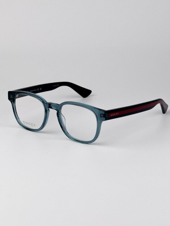 Gucci GG0927O 006 Square Eyeglasses Transparent Blue NEW AUTHENTIC main image 4